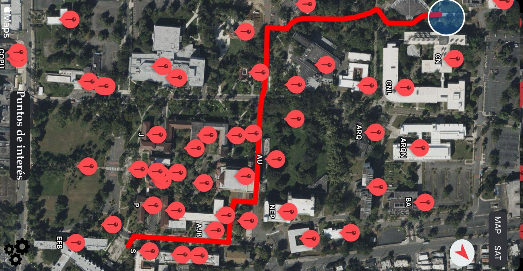 Pantallas de IUPI MAP